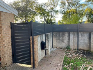 Aluminium slat screening installation Adelaide