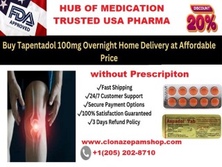Secure Tapentadol 100mg Online for Immediate Overnight Dispatch